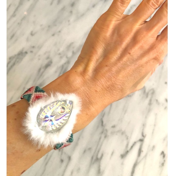 Faux Fur Phoenix Woven Southwestern Inspired Bracelet - Picture 7 of 7